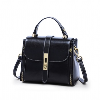 2023 black pu bags double zip crossbody bag lady designer handbags wholesale