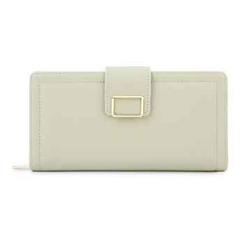 Handmade personalized leather wallet fashionable vegan pu zipper wallets women purse
